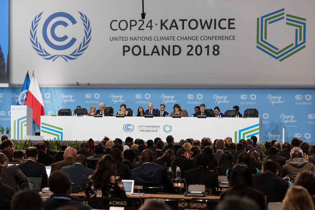 Delegates attending the United Nations Framework Convention on Climate Change Council of Parties (COP24)