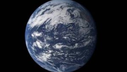A photograph of planet Earth from space.