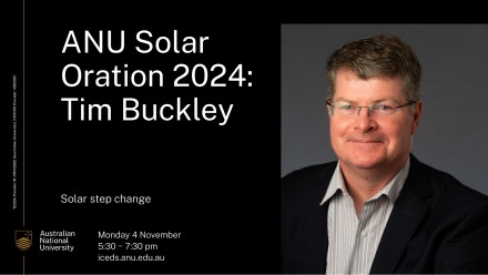 ANU solar oration 2024 promotional tile