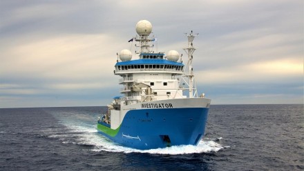 An image of the CSIRO&#039;s RV Investigator ship at sea.