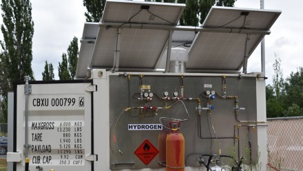 Evoenergy&#039;s hydrogen test facility at CIT campus, Fyshwick, ACT.