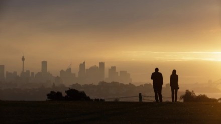 Heavy smoke haze over Sydney from Dover Heights. Credit:BROOK MITCHELL