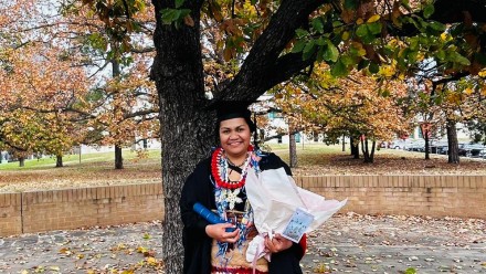 Student Loloma Kakala Homasi at her graduation