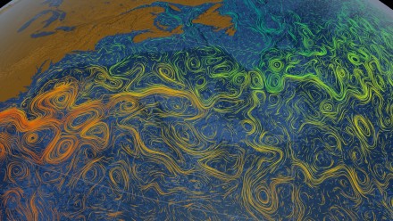 Ocean currents as seen in a NASA/Goddard Space Flight Centre visualisation image