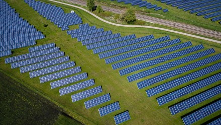 Solar panels aerial