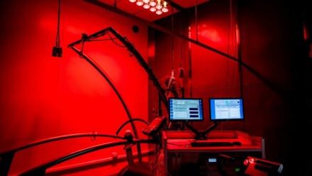 A photograph of the setup at Sydney University&#039;s Thermal Ergonomics Laboratory