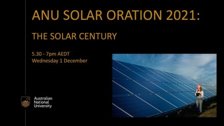 ANU Solar Oration 2021