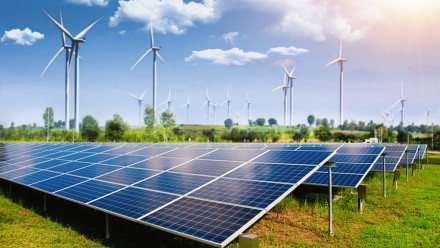 Solar cells and Wind Turbines