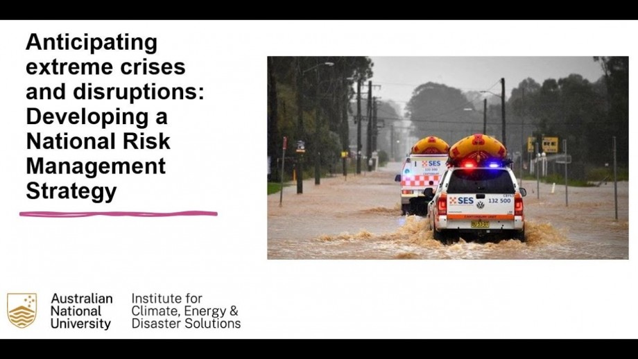 Anticipating extreme crises and disruptions: Developing a National Risk Management Strategy