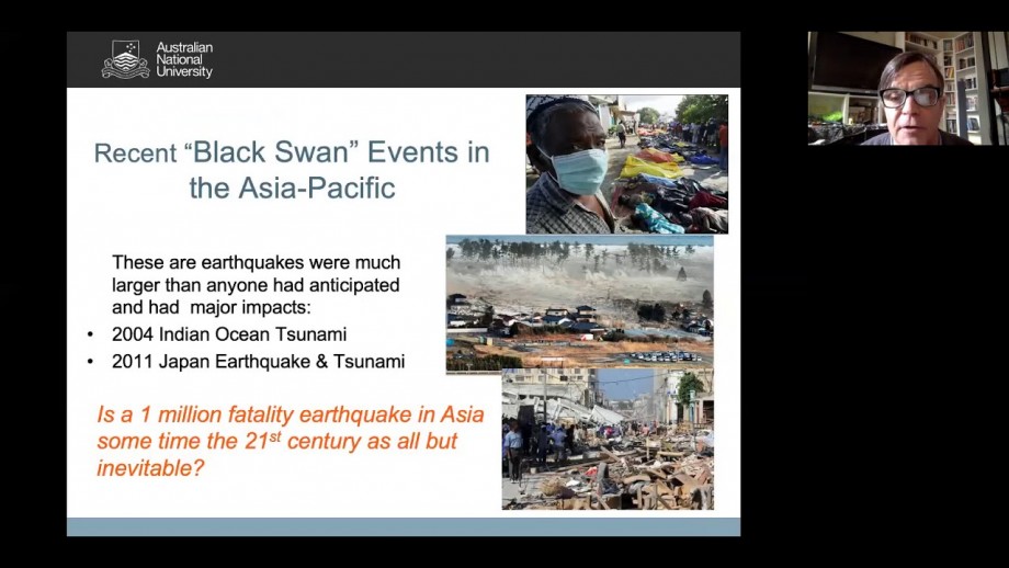 Susan L Cutter Seminar: 'Black Swans' and Seismic Risk in Megacities of SE Asia - Prof Phil Cummins