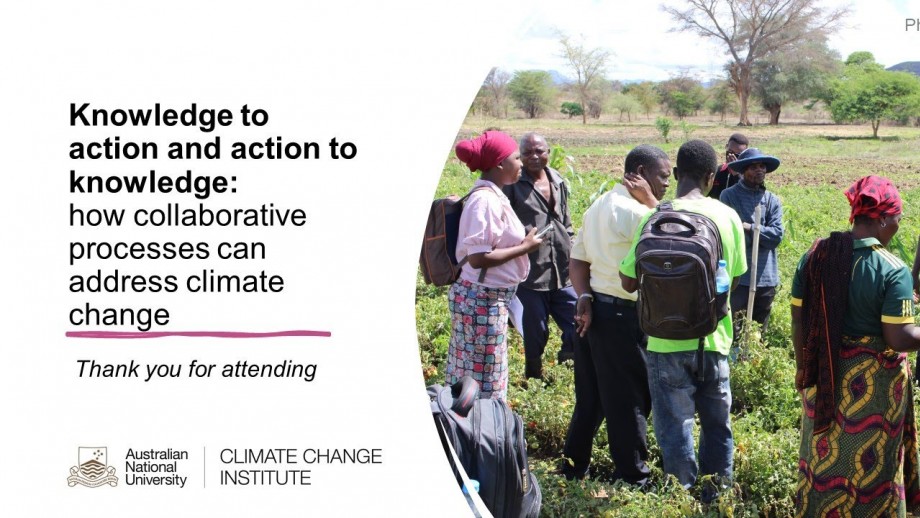 Knowledge to action and action to knowledge: how collaborative processes can address climate change