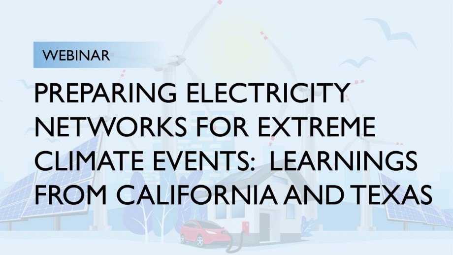 Preparing Electricity Networks for Extreme Climate Events | ERICA Webinar Series