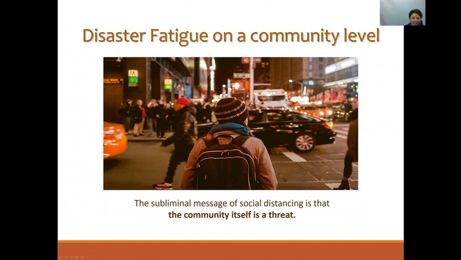 Susan L Cutter Seminar: Disaster Fatigue - Val Ingham