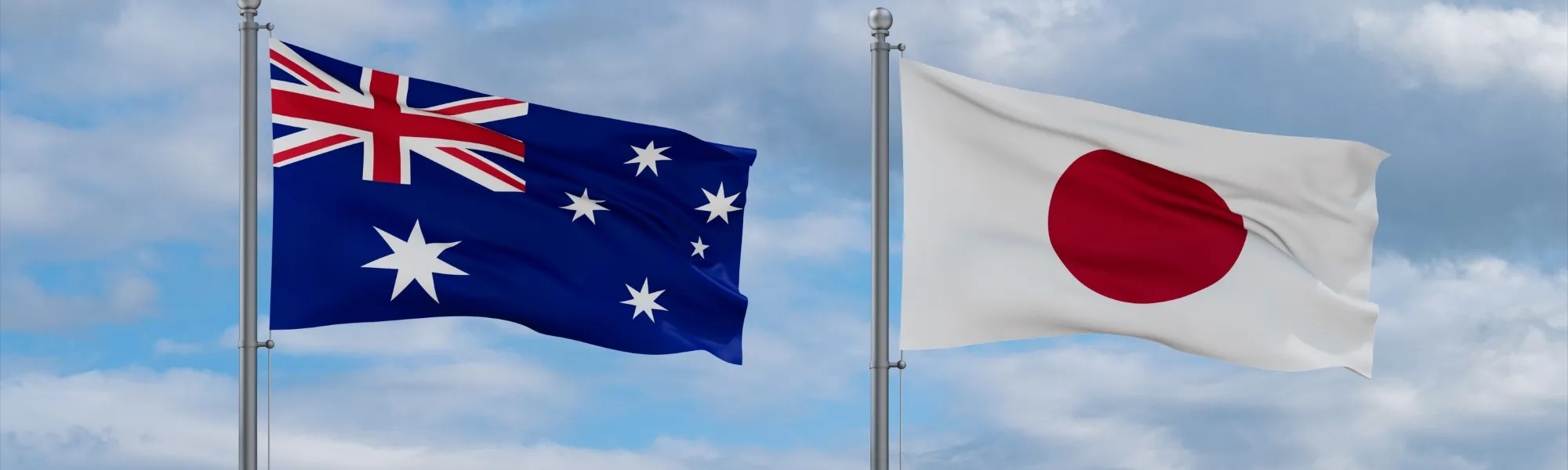 Japanese and Australian flag