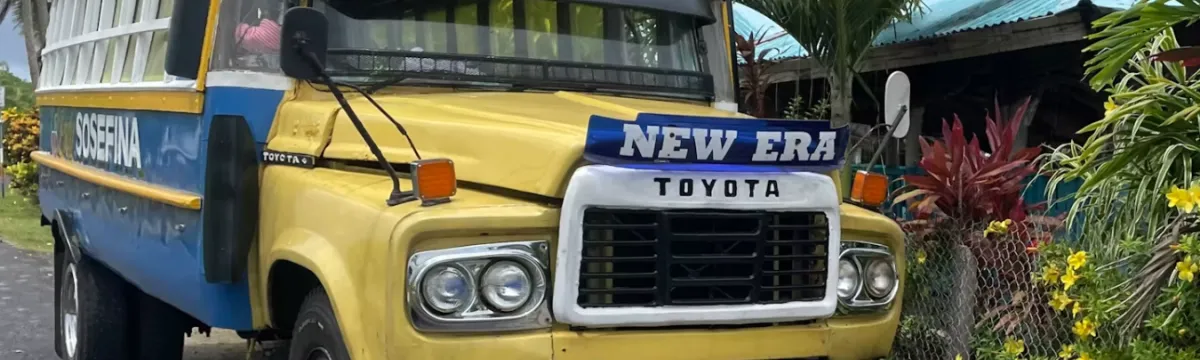A bus in Savai'i, Samoa.