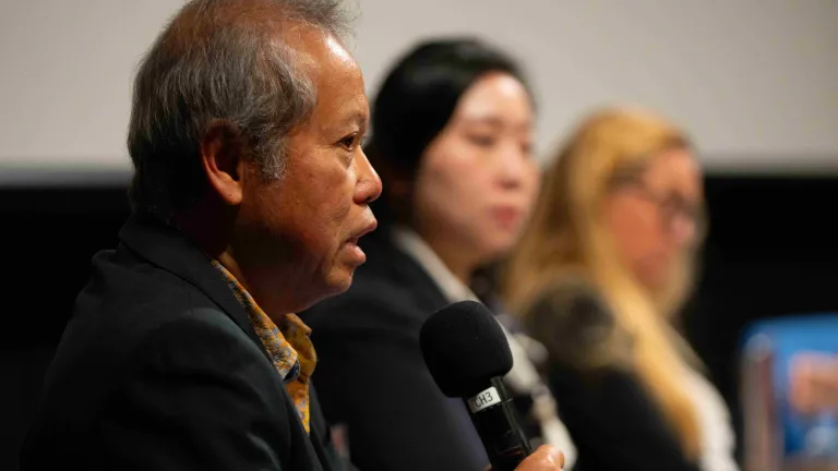 Professor Budy Resosudarmo, Associate Professor Yixiao Zhou and Dr Melanie Pill