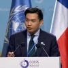 Aaron Tang giving a speech at COP25.