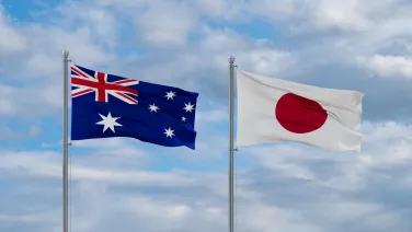 Japanese and Australian flag